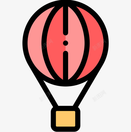 热气球自由时间13线性颜色图标svg_新图网 https://ixintu.com 热气球 线性颜色 自由时间13