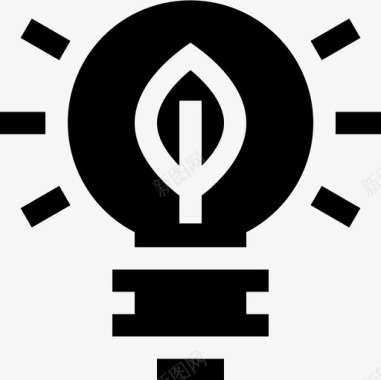 灯泡可持续能源28充满图标图标