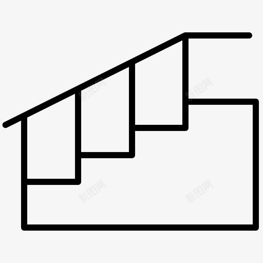 楼梯家具家居装饰图标svg_新图网 https://ixintu.com 内饰 家具 家居装饰 楼梯