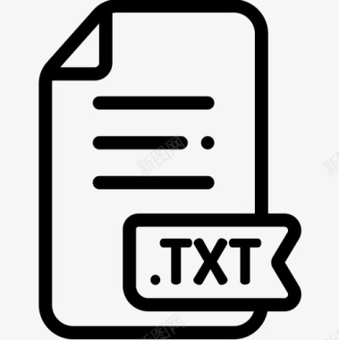 Txt文件和文件38线性图标图标