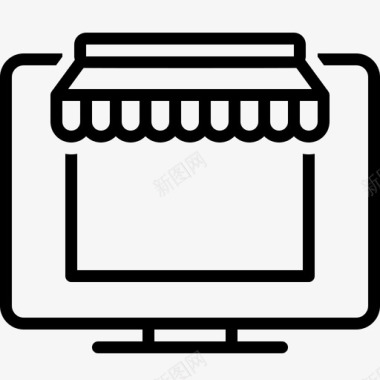 网上商店电子商务电子图标图标