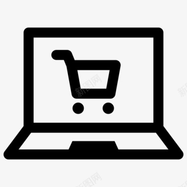 网上购物电子商务笔记本电脑图标图标