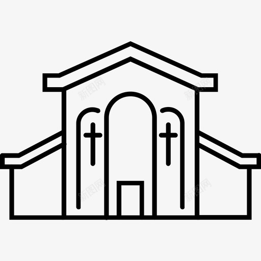 神圣家族大教堂建筑地标图标svg_新图网 https://ixintu.com 地标 大教堂 家族 建筑 神圣 科威特