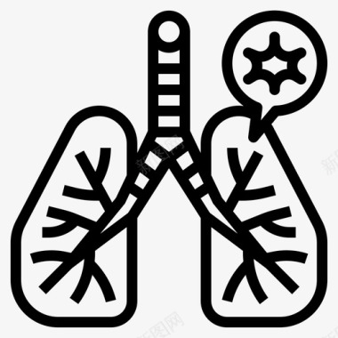 慢性阻塞性肺疾病空气污染图标图标