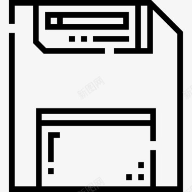 软盘硬件27线性图标图标