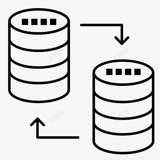 数据库服务器共享图标svg_新图网 https://ixintu.com sql web 共享 存储 托管 数据库 服务器