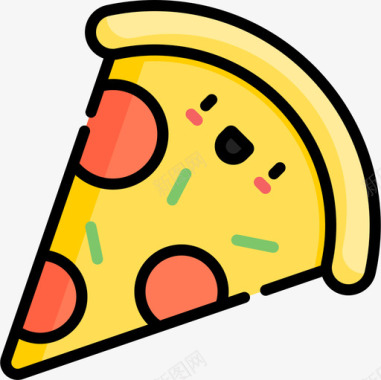 披萨一般20原色图标图标