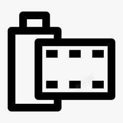 电影胶片卷底片电影胶片卷图标高清图片