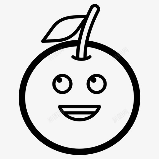快乐橙色表情符号情感图标svg_新图网 https://ixintu.com 向量 图标 快乐 情感 橙色 符号 表情