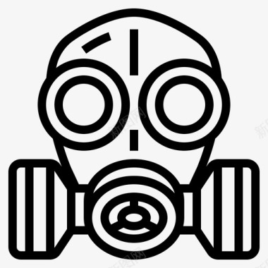 有毒面具毒气防护图标图标