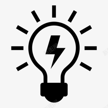 能量灯灯泡节能图标图标