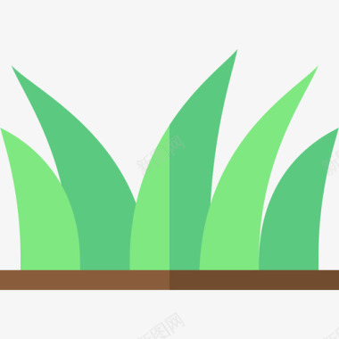 草花和植物3平坦图标图标