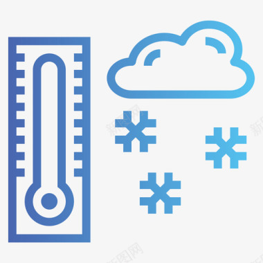 温度计冬季72梯度图标图标