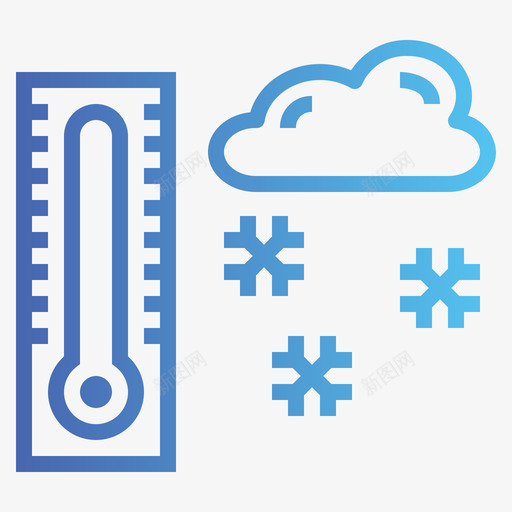 温度计冬季72梯度图标svg_新图网 https://ixintu.com 冬季 梯度 温度计