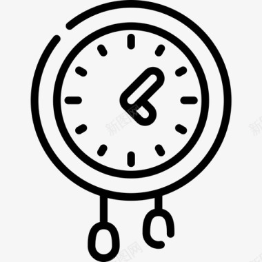 时钟营销57线性图标图标