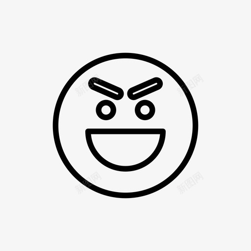 生气表情符号表情图标svg_新图网 https://ixintu.com 微笑 情绪 生气 符号 表情