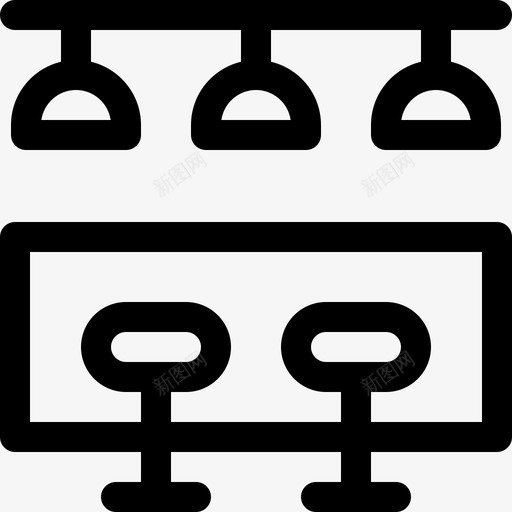 柜台76号餐厅直线式图标svg_新图网 https://ixintu.com 76号 柜台 直线式 餐厅