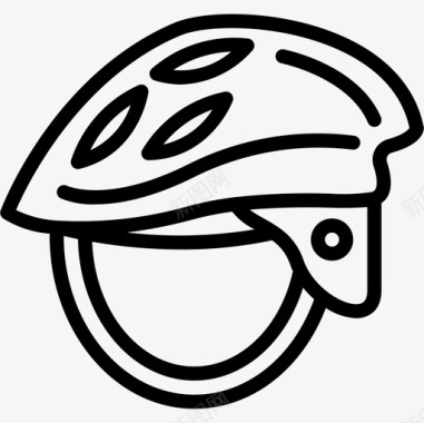 头盔帽子线状图标图标