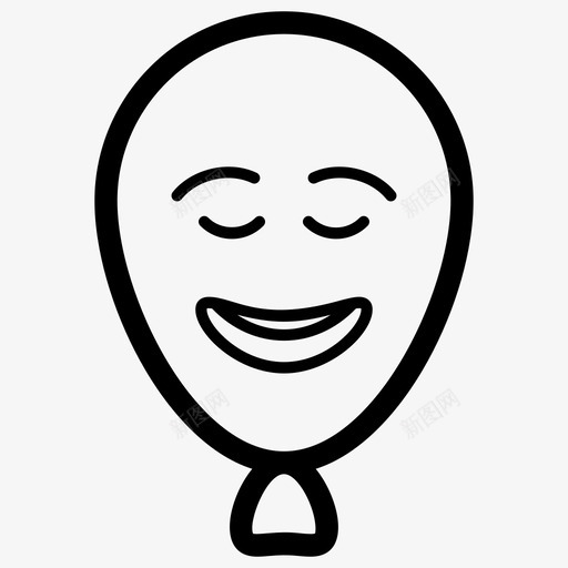 开心气球脸气球脸表情标签图标svg_新图网 https://ixintu.com 向量 图标 开心 情感 标签 气球 符号 表情