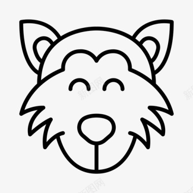 狼动物野生动物图标图标