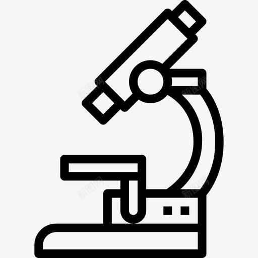 显微镜科学85线性图标svg_新图网 https://ixintu.com 显微镜 科学 线性