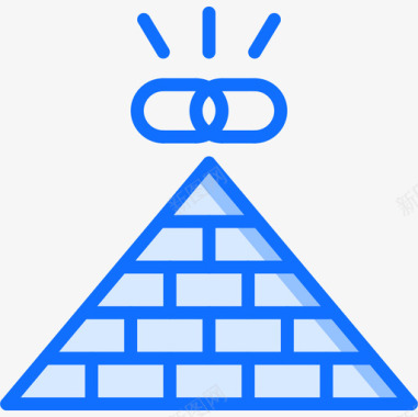 金字塔营销109蓝色图标图标