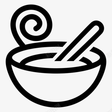 汤碗晚餐图标图标