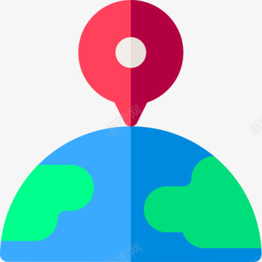 全球导航和地图14平面图标图标