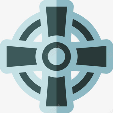凯尔特十字交叉圣帕特里克4号平坦图标图标