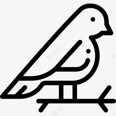 鸟74号春直线型图标图标