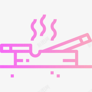 烟灰缸34号咖啡厅梯度图标图标