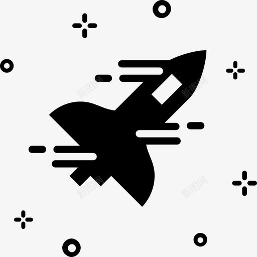 火箭飞机宇宙飞船图标svg_新图网 https://ixintu.com 宇宙飞船 火箭 飞机
