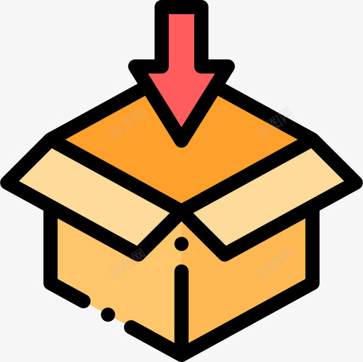 包装盒包装4线性颜色图标svg_新图网 https://ixintu.com 包装4 包装盒 线性颜色