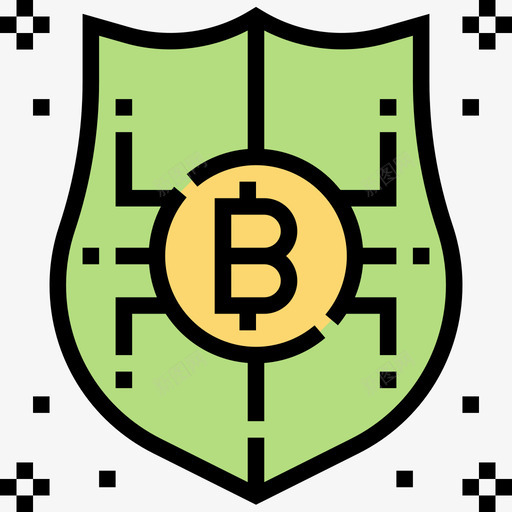 安全性比特币90线性颜色图标svg_新图网 https://ixintu.com 安全性 比特币90 线性颜色