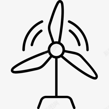 风车空气电器图标图标