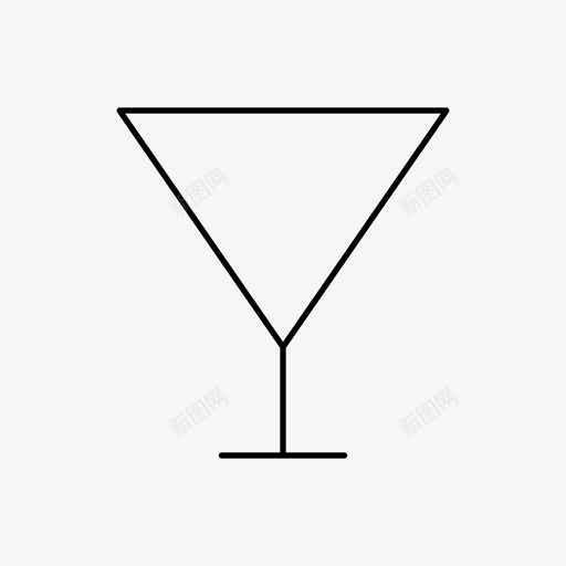 饮料鸡尾酒玻璃杯图标svg_新图网 https://ixintu.com 口渴 室内 玻璃杯 饮料 鸡尾酒