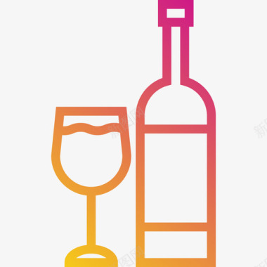 葡萄酒饮料19梯度图标图标
