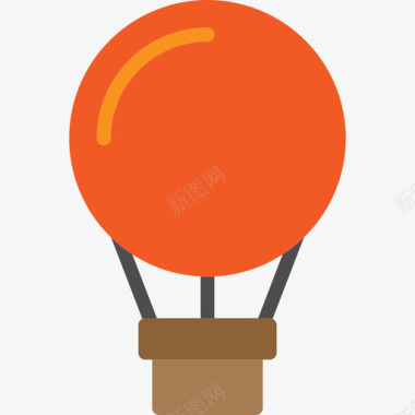 热气球运输99扁平图标图标