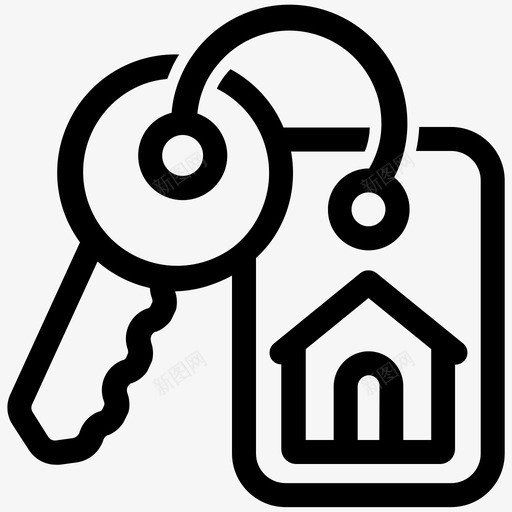 家钥匙房子财产图标svg_新图网 https://ixintu.com 家钥匙 房子 财产