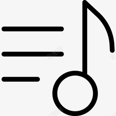 音符音乐66线性图标图标