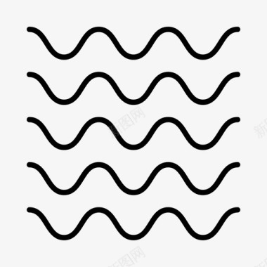 波浪线曲线几何图标图标