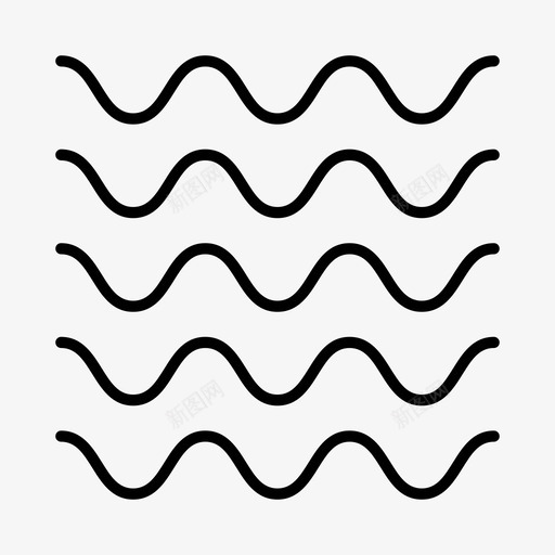 波浪线曲线几何图标svg_新图网 https://ixintu.com 几何 曲线 波浪