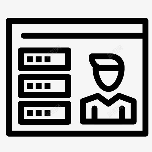 帐户浏览器id图标svg_新图网 https://ixintu.com id 帐户 数据管理 浏览器 用户 配置文件