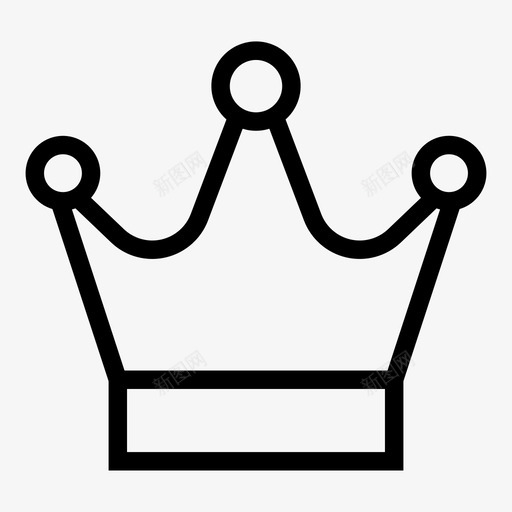 皇冠国王君主图标svg_新图网 https://ixintu.com 君主 国王 用户界面 皇冠 皇室 贵宾 轮廓