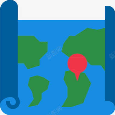世界地图位置63平坦图标图标