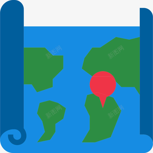 世界地图位置63平坦图标svg_新图网 https://ixintu.com 世界地图 位置63 平坦