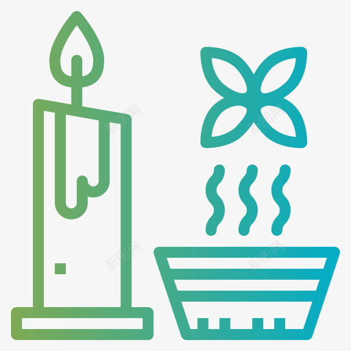 蜡烛按摩和水疗4梯度图标svg_新图网 https://ixintu.com 按摩和水疗4 梯度 蜡烛