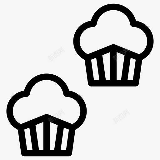 纸杯蛋糕甜点面包店图标svg_新图网 https://ixintu.com 甜点 纸杯 蛋糕 面包店