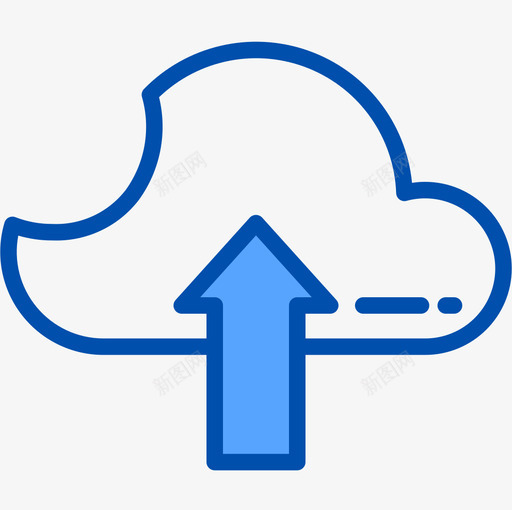 上传网页平面4蓝色图标svg_新图网 https://ixintu.com 上传 平面设计 网页 蓝色