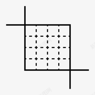 面积裁剪网格图标图标